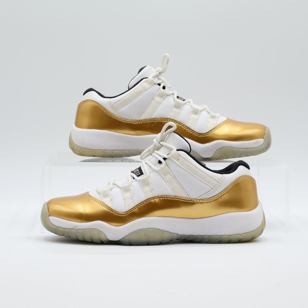Nike Air Jordan 11 Low Men's Sneakers Size 6.5 White Gold